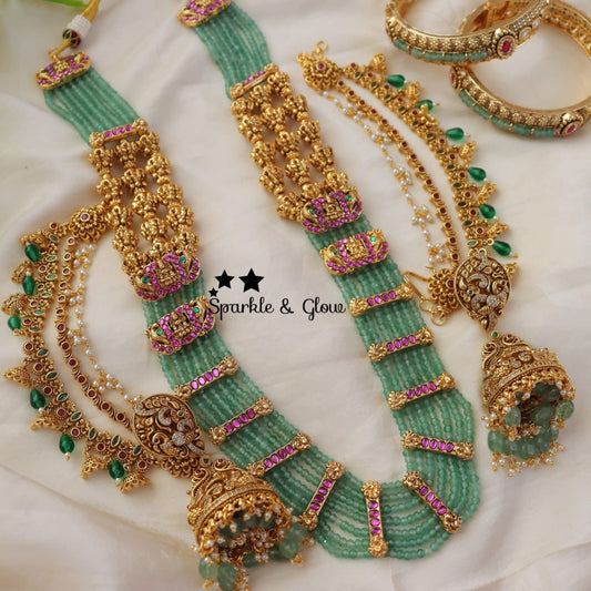 Mattal Jhumka With Haram Set